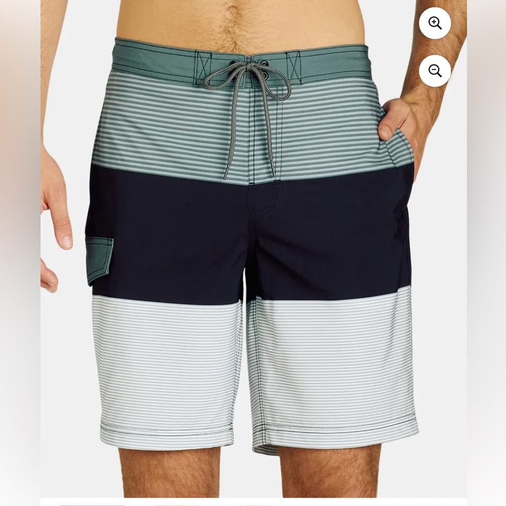NWT George Men’s Swimsuit with Incrotch UPF 50+, 9”, Size M